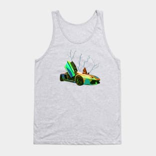 Lambo Aventador Storm Greenery Sand Tank Top